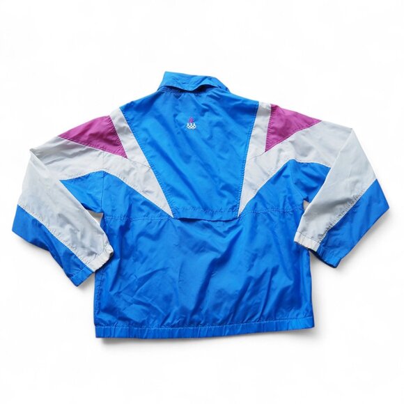 USA Olympic VTG Colorblock Full Zip Windbreaker Unisex M - Picture 2 of 12